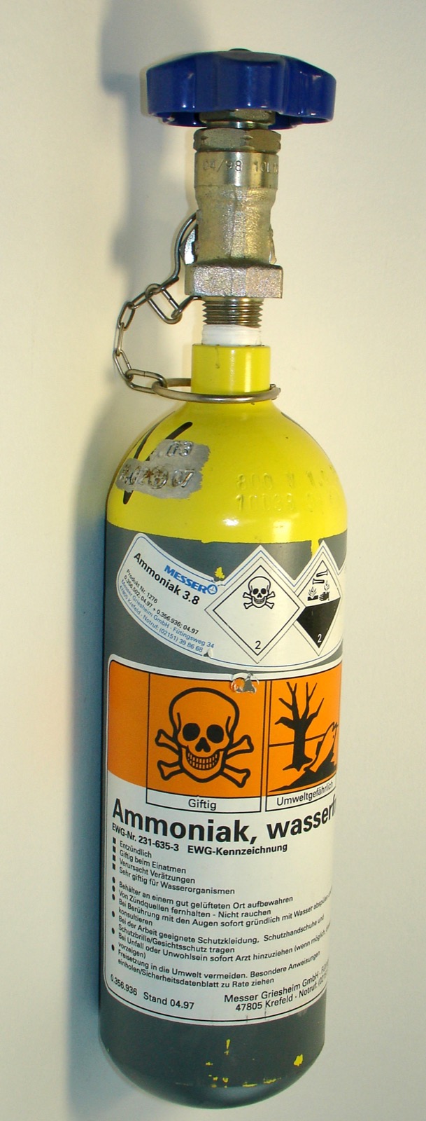 High-grade ammonia gas cylinders supplied by Tiger Trading Bangladesh